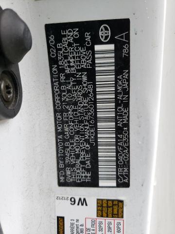 JTKDE167360126481 - 2006 TOYOTA SCION TC Ağ foto 13