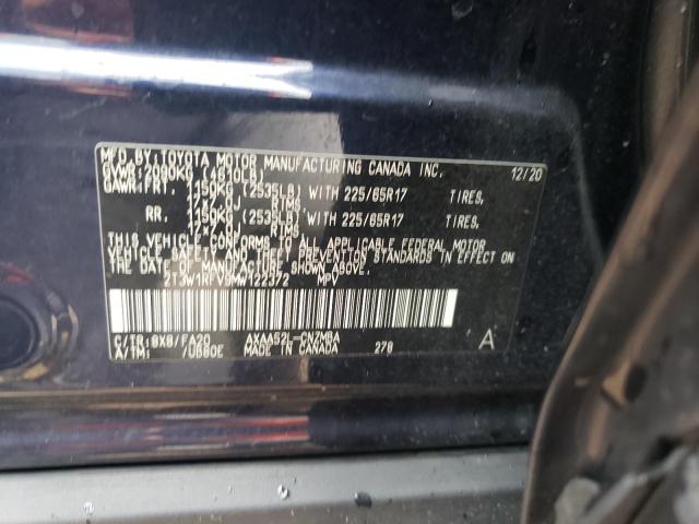 2T3W1RFV9MW122372 - 2021 TOYOTA RAV4 XLE BLUE photo 14