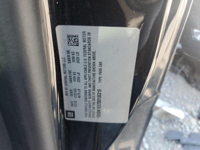 1G6DK1E37D0106216 - 2013 CADILLAC CTS PERFORMANCE COLLECTION BLACK photo 12