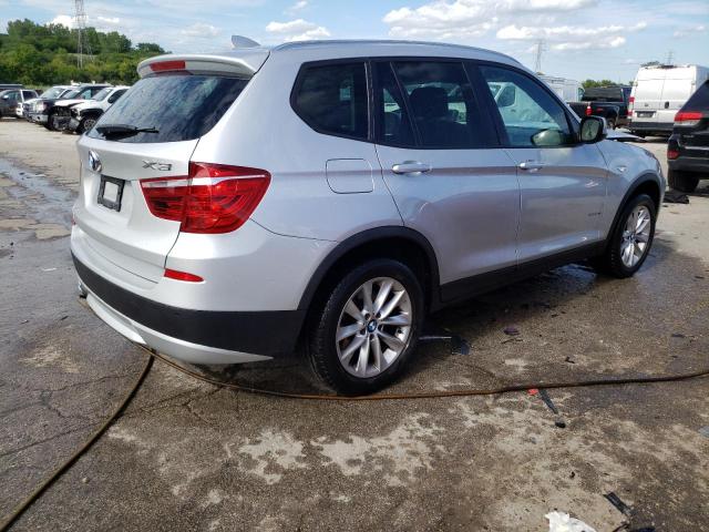 5UXWX9C56E0D38934 - 2014 BMW X3 XDRIVE28I SILVER photo 3