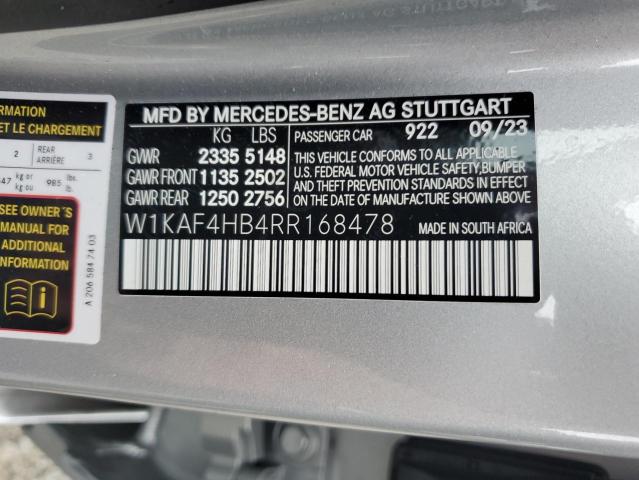 W1KAF4HB4RR168478 - 2024 MERCEDES-BENZ C 300 4MATIC SILVER photo 12