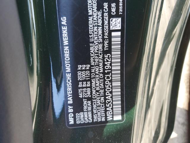 WBA53AP05PCL19425 - 2023 BMW 430I GREEN photo 10