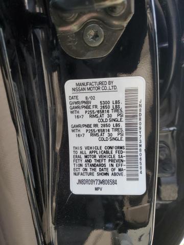 JN8DR09Y73W806584 - 2003 NISSAN PATHFINDER LE BLACK photo 13