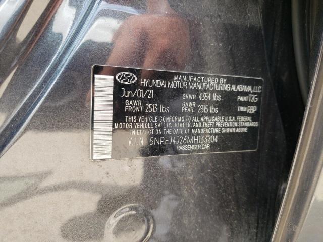 5NPEJ4J26MH133204 - 2021 HYUNDAI SONATA SEL PLUS CHARCOAL photo 13