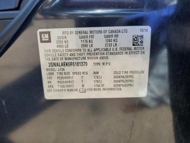 2GNALAEK6F6181379 - 2015 CHEVROLET EQUINOX LS BLACK photo 12
