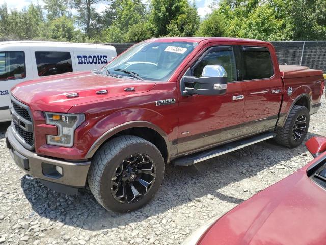 1FTEW1EG6FFB57814 - 2015 FORD F150 SUPERCREW RED photo 1