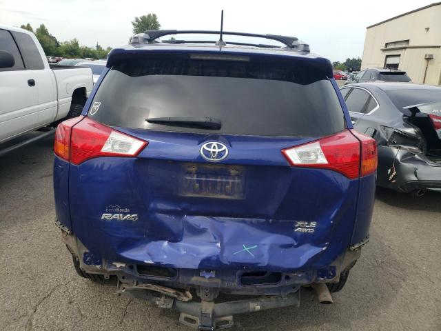 2T3RFREV4EW173103 - 2014 TOYOTA RAV4 XLE BLUE photo 6