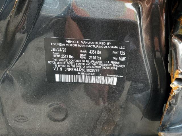 5NPEH4J28LH028786 - 2020 HYUNDAI SONATA LIMITED GRAY photo 13