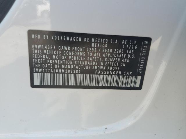 3VW4T7AJ0HM282381 - 2017 VOLKSWAGEN JETTA GLI WHITE photo 13