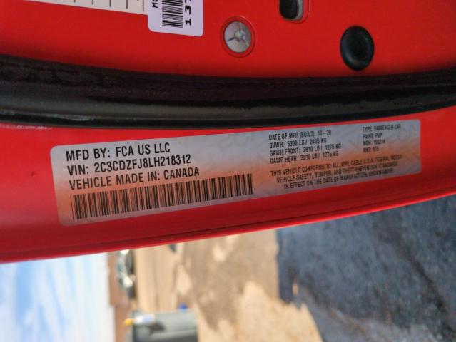 2C3CDZFJ8LH218312 - 2020 DODGE CHALLENGER R/T SCAT PACK ORANGE photo 14