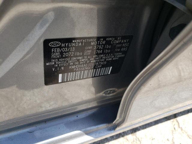 KMHDH4AE0DU787909 - 2013 HYUNDAI ELANTRA GLS SILVER photo 12