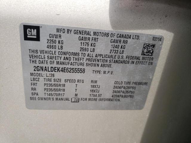 2GNALDEK4E6255558 - 2014 CHEVROLET EQUINOX LTZ GOLD photo 13