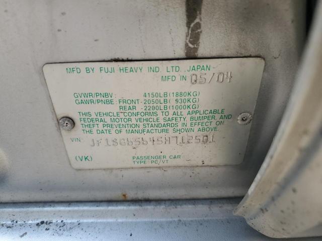 JF1SG65645H712501 - 2005 SUBARU FORESTER 2.5XS Серебристый фото 12