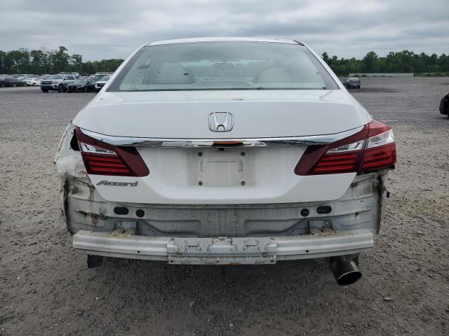 1HGCR2F30GA169392 - 2016 HONDA ACCORD LX WHITE photo 6