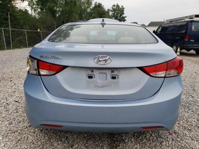 KMHDH4AEXDU774858 - 2013 HYUNDAI ELANTRA GLS BLUE photo 6