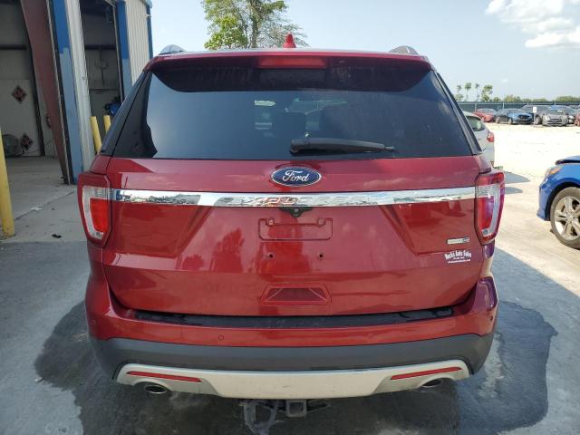 1FM5K8D80GGB66854 - 2016 FORD EXPLORER XLT RED photo 6