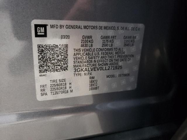 3GKALVEV0LL271925 - 2020 GMC TERRAIN SLT GRAY photo 14