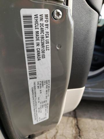 2C4RC1BG3NR136103 - 2022 CHRYSLER PACIFICA TOURING L GRAY photo 13