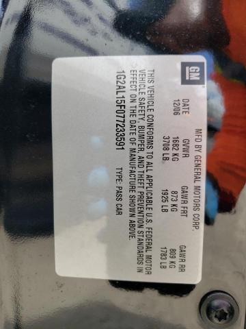 1G2AL15F077233591 - 2007 PONTIAC G5 Noir photo 12