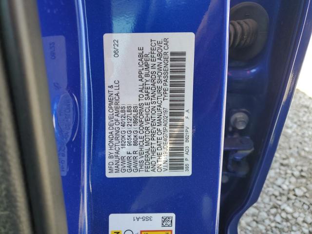19UDE4G75PA002197 - 2023 ACURA INTEGRA A-SPEC TECH BLUE photo 12