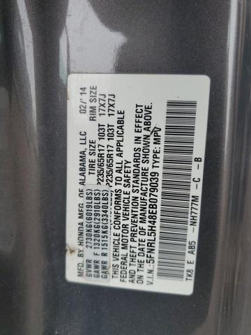 5FNRL5H48EB079039 - 2014 HONDA ODYSSEY EX CHARCOAL photo 13