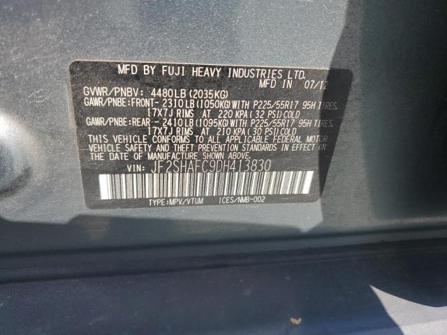 JF2SHAFC9DH413830 - 2013 SUBARU FORESTER LIMITED 青色 照片 12