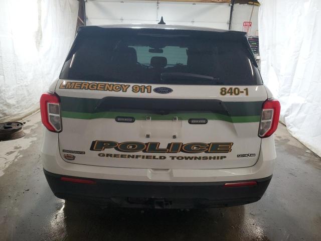 1FM5K8AB1MGA65611 - 2021 FORD EXPLORER POLICE INTERCEPTOR WHITE photo 6