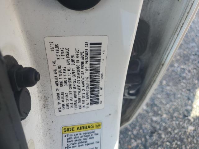 19UUA8F52DA001782 - 2013 ACURA TL TECH WHITE photo 12