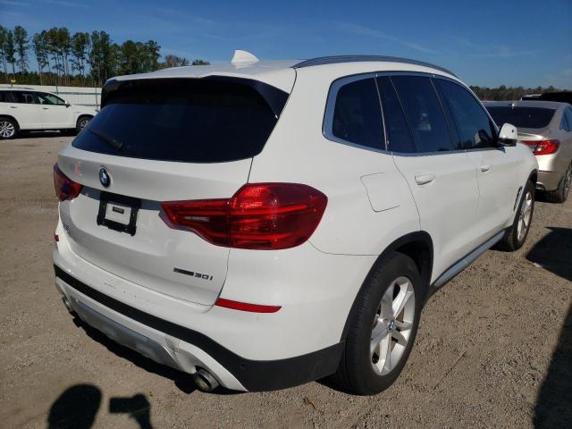5UXTR7C54KLF36195 - 2019 BMW X3 SDRIVE30I WHITE photo 4