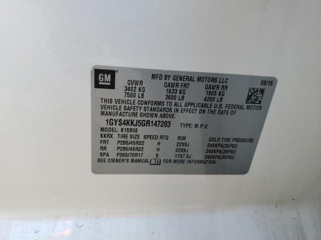 1GYS4KKJ5GR147283 - 2016 CADILLAC ESCALADE ESV PLATINUM თეთრი ფოტო 13