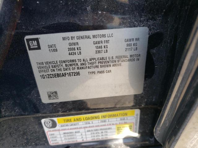 1G1ZC5EB6AF167296 - 2010 CHEVROLET MALIBU 1LT 石墨色 照片 12