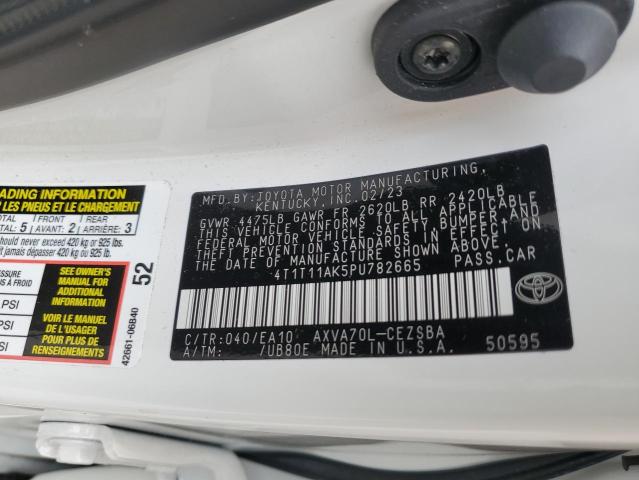 4T1T11AK5PU782665 - 2023 TOYOTA CAMRY SE NIGHT SHADE WHITE photo 12