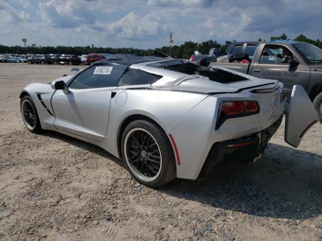 1G1YF2D75E5124434 - 2014 CHEVROLET CORVETTE STINGRAY 3LT SILVER photo 2