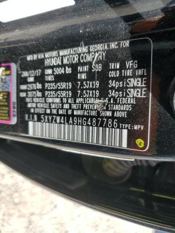 5XYZW4LA9HG487786 - 2017 HYUNDAI SANTA FE S 黑色 照片 12