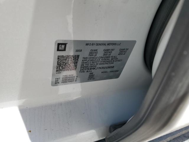 1GYS4HKJ7KR215658 - 2019 CADILLAC ESCALADE ESV LUXURY WHITE photo 13