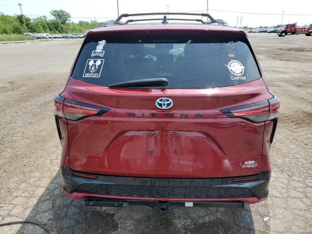 5TDDRKEC7MS066568 - 2021 TOYOTA SIENNA XSE RED photo 6