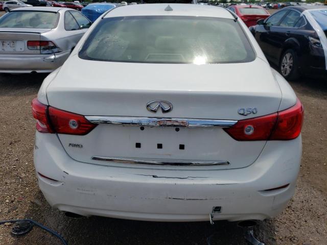 JN1BV7AR8FM414874 - 2015 INFINITI Q50 BASE WHITE photo 6