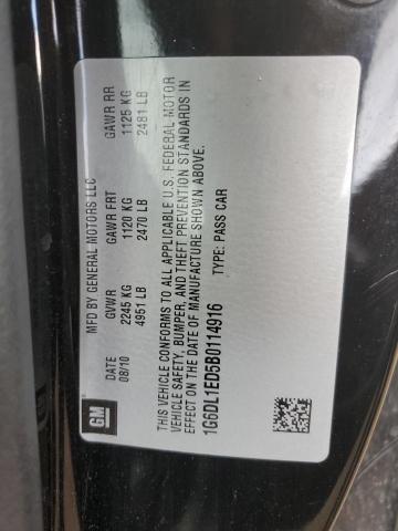 1G6DL1ED5B0114916 - 2011 CADILLAC CTS PERFORMANCE COLLECTION Черный фото 13