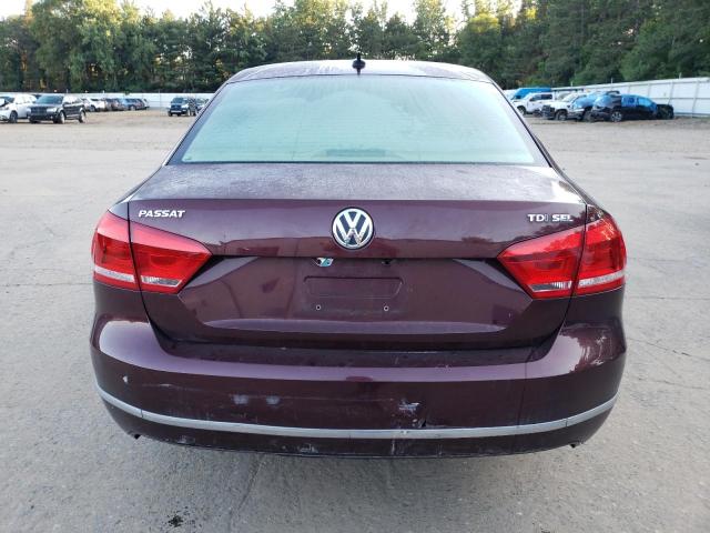1VWCN7A37CC043976 - 2012 VOLKSWAGEN PASSAT SEL BURGUNDY photo 6