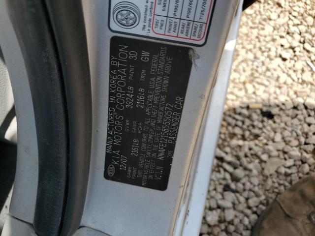 KNAFE121585550572 - 2008 KIA SPECTRA EX SILVER photo 12