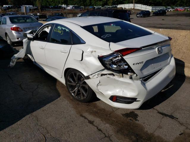 2HGFC2F80KH594129 - 2019 HONDA CIVIC SPORT WHITE photo 2