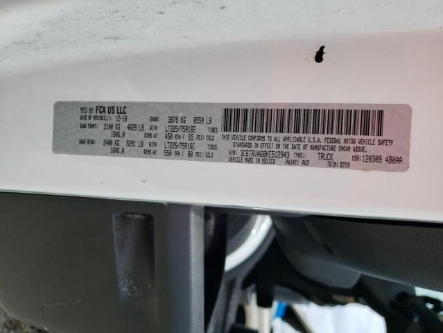 3C6TRVAG8KE512943 - 2019 RAM PROMASTER 1500 STANDARD WHITE photo 13
