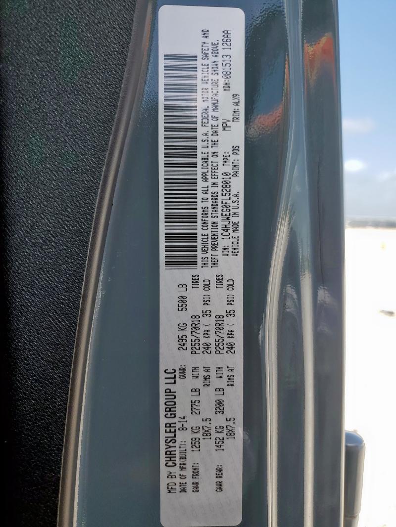 1C4HJWEG0FL528010 - 2015 JEEP WRANGLER U SAHARA GRAY photo 13