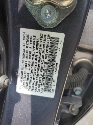 19XFC2F89GE215128 - 2016 HONDA CIVIC EX GRAY photo 12