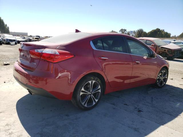 KNAFX4A89E5111722 - 2014 KIA FORTE EX RED photo 3