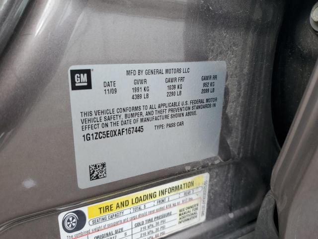 1G1ZC5E0XAF167445 - 2010 CHEVROLET MALIBU 1LT 棕色 照片 12