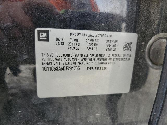 1G11C5SA5DF291735 - 2013 CHEVROLET MALIBU 1LT BLACK photo 13