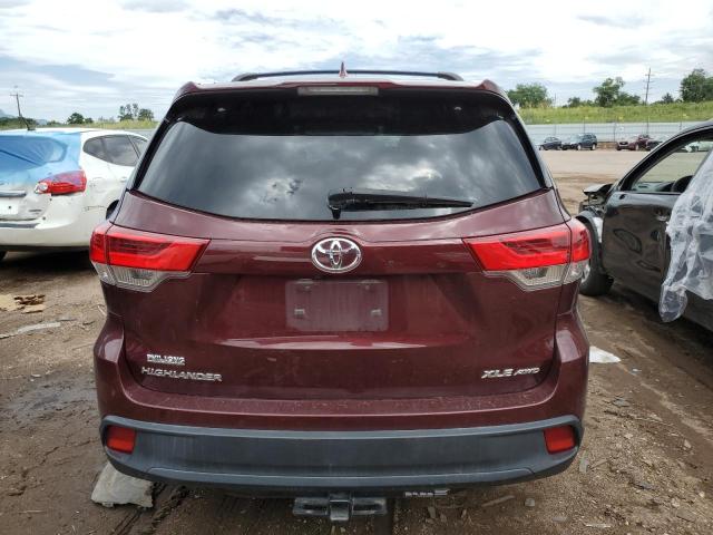 5TDJZRFH2JS809140 - 2018 TOYOTA HIGHLANDER SE MAROON photo 6