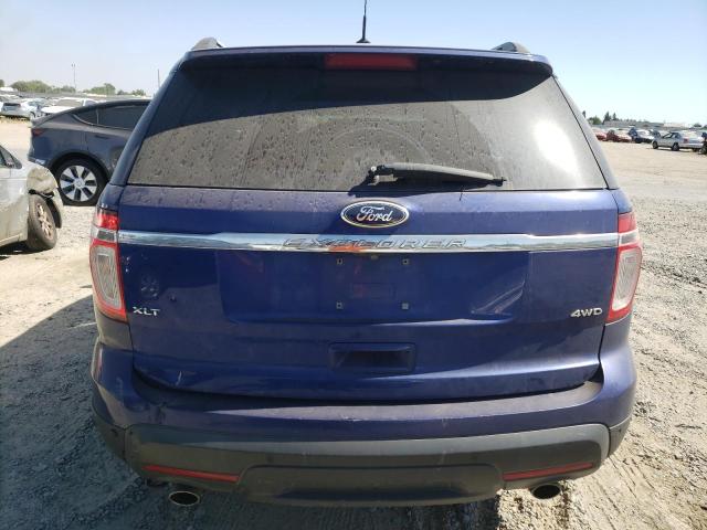 1FM5K8D89DGC10734 - 2013 FORD EXPLORER XLT BLUE photo 6