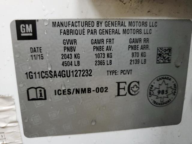 1G11C5SA4GU127232 - 2016 CHEVROLET MALIBU LIM LT 白色 照片 12